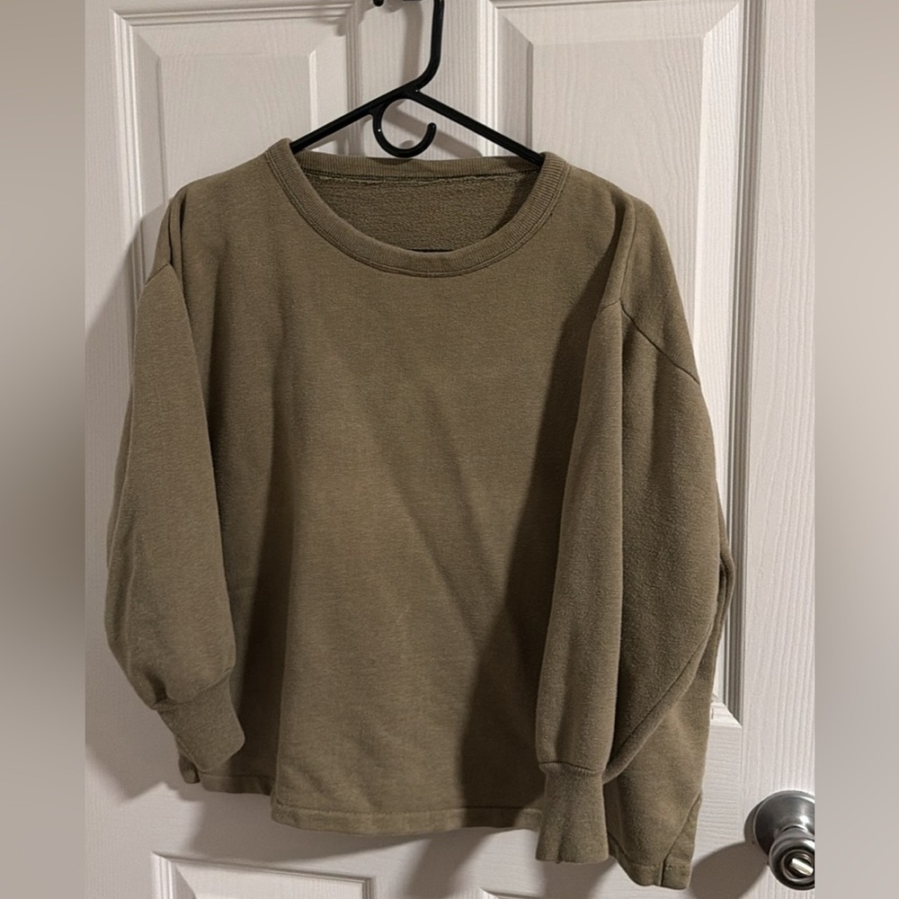 Rawson Studio French vintage faded green crew